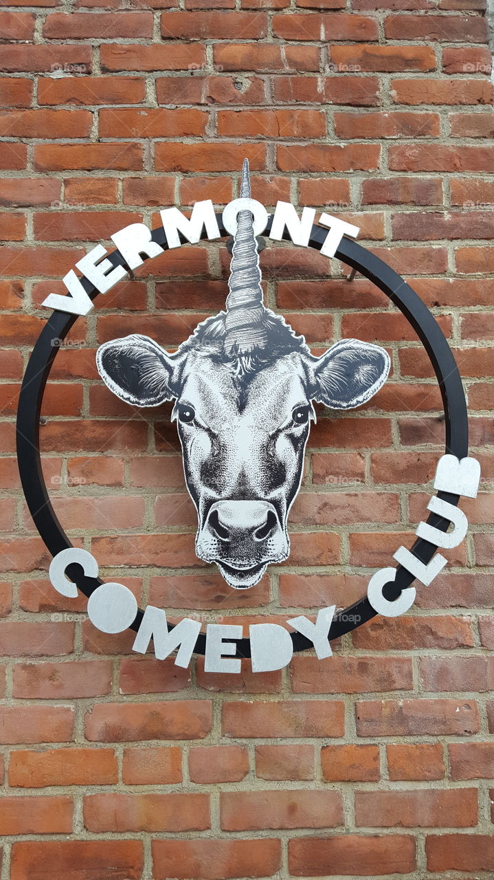 Vermont Comedy Club signage