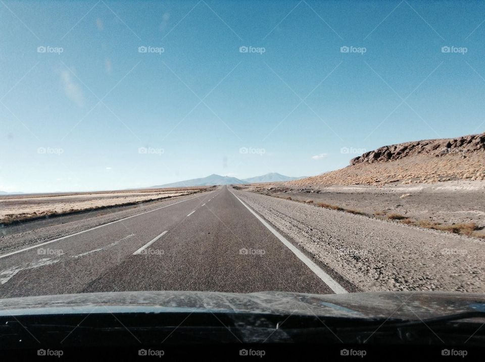 Hitting the road. Hitting the Argentinian north road going to Atacama desert, Chile.