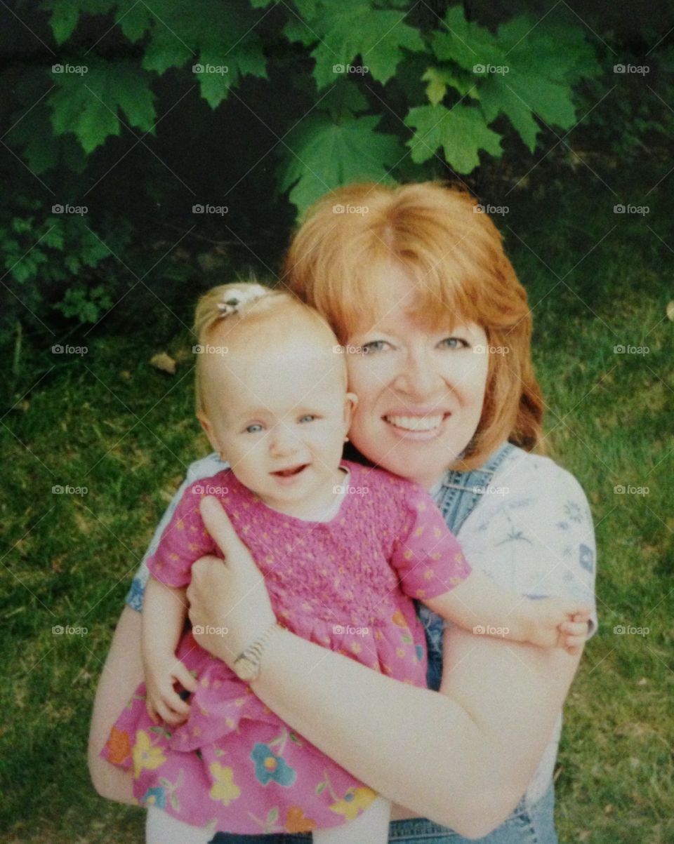 Mother and baby girl. Photo taken in New York