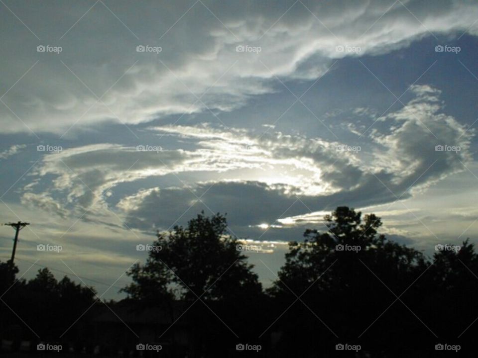 swirling clouds