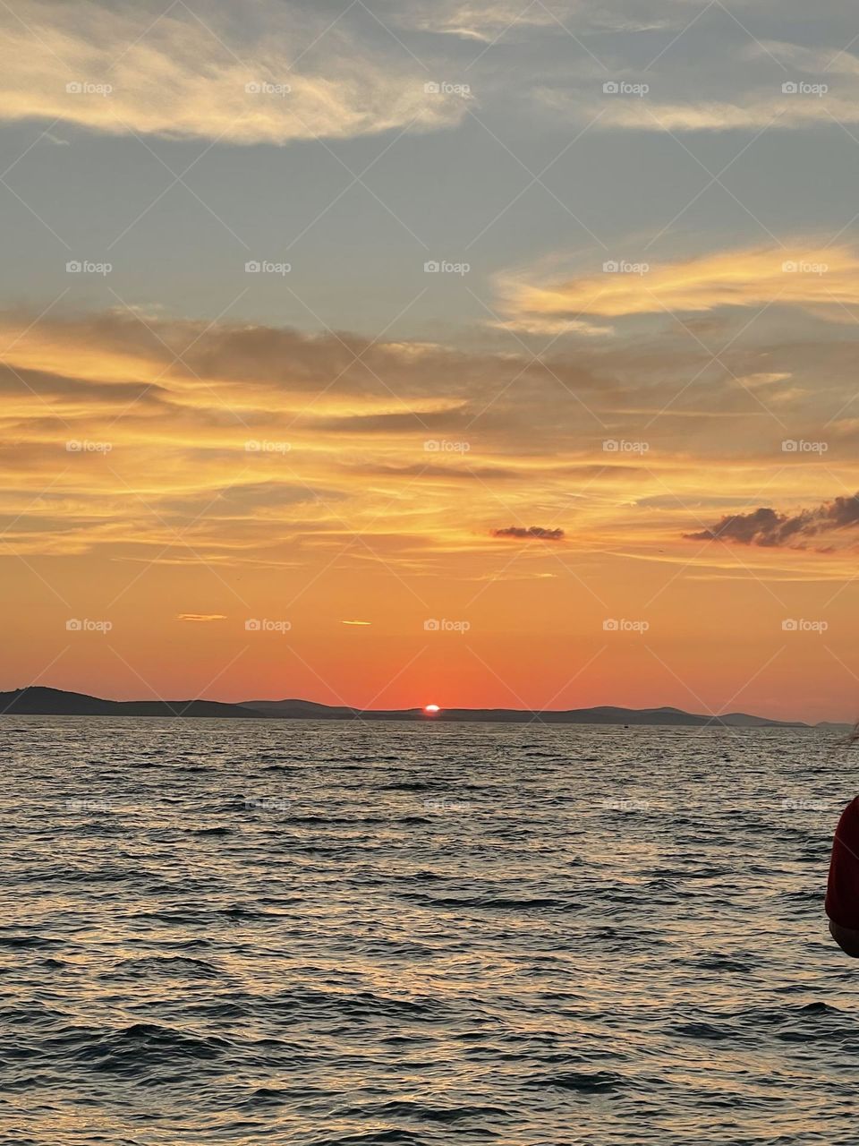 A beautiful view of Sunset in Zadar Croatia 