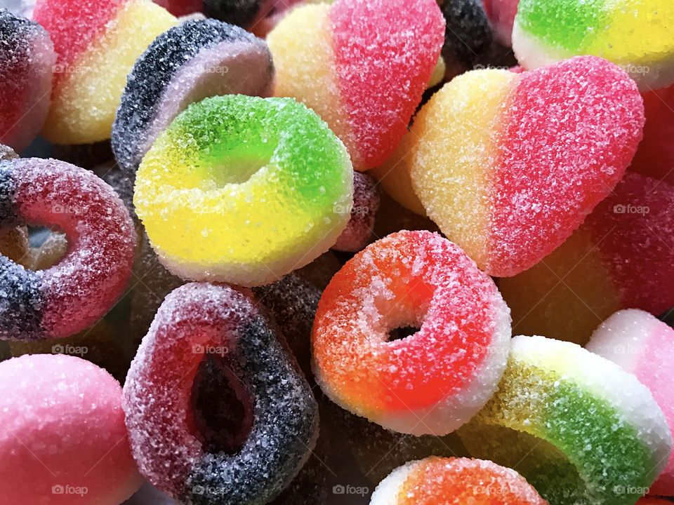 Bright and colorful boost sweet candies