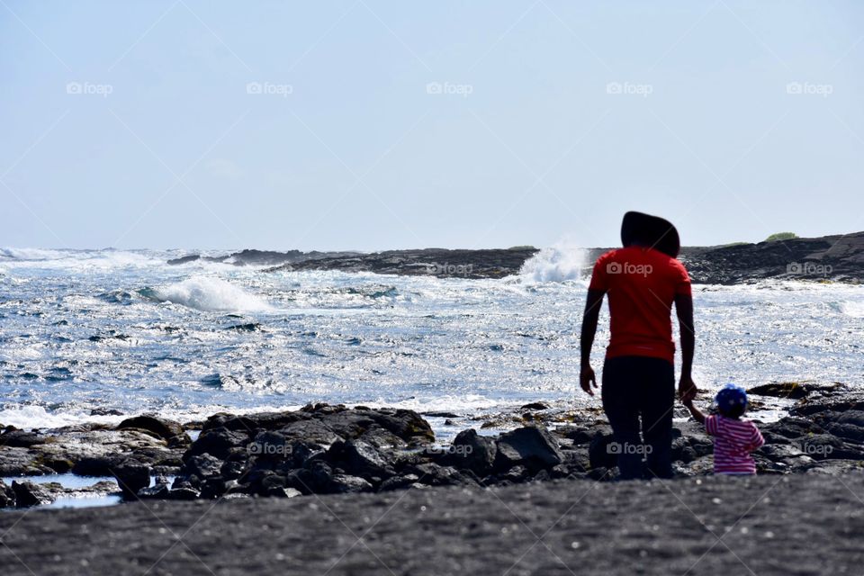 Family time at the beach