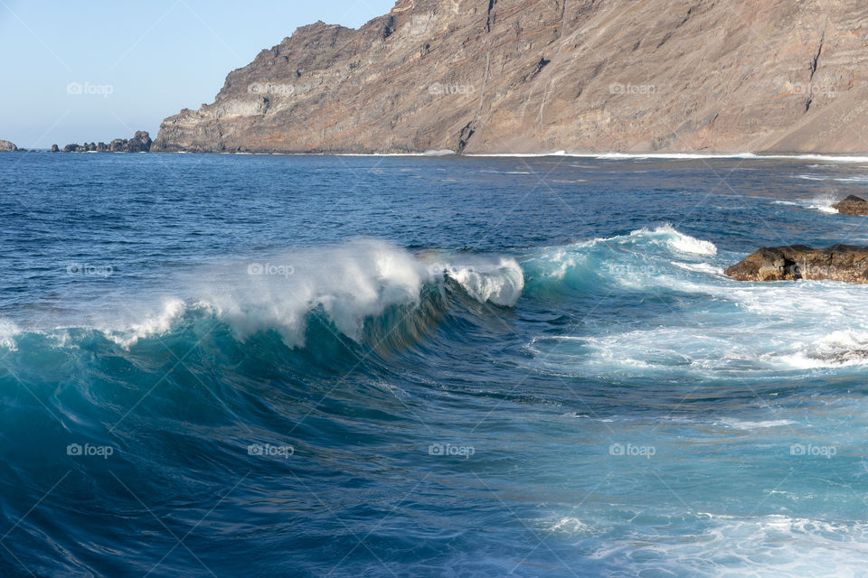 Ocean waves. Canary Islands 