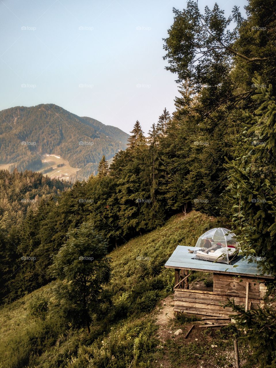 Camping on a barn roof. - Or roof Camping.             An experience that must have been experienced. 😎