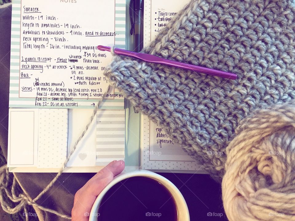 Crochet and coffee