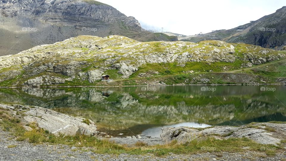 Lake in Mont-de-Lans in France