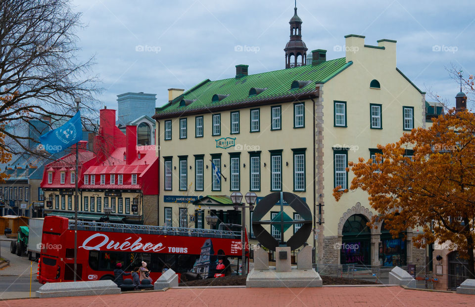Quebec city, heart of old town UNESCO city