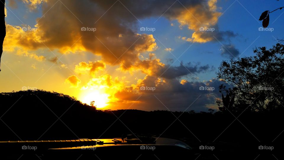 twilight atmosphere in the mountains