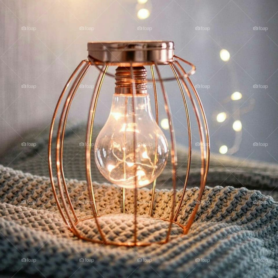 Bulb in a cage.