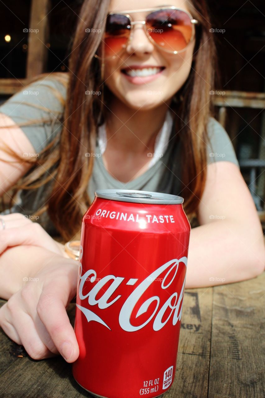 Coke can closeup