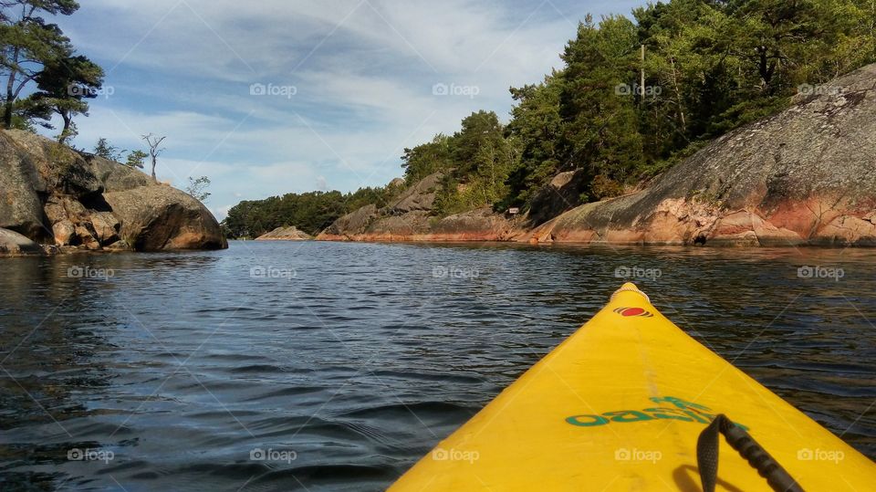 kayak adventure in Swedish nature