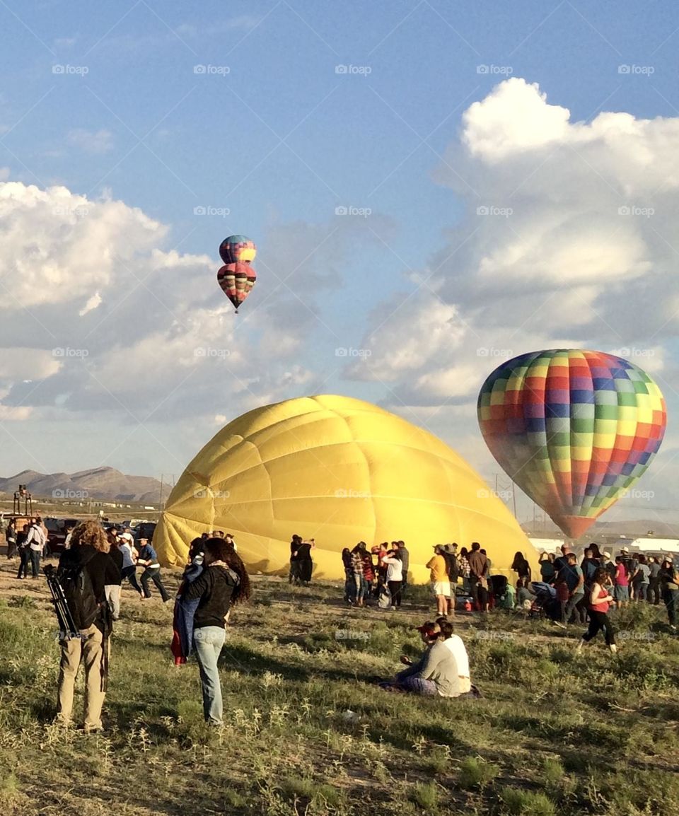 Gathering To Enjoy a Balloon Festival 