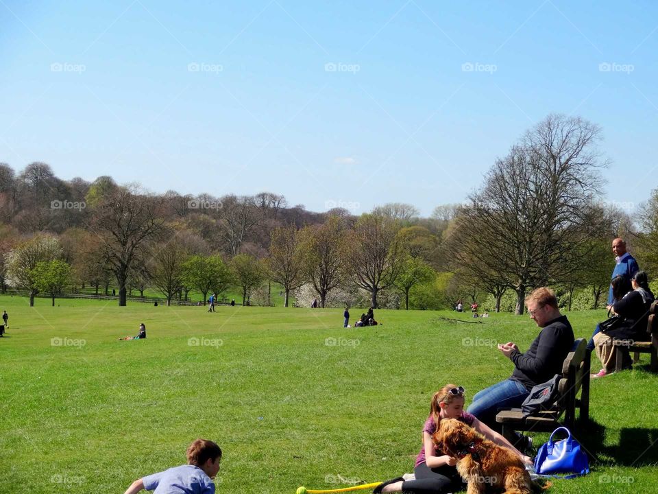 people enjoying free time and good weather