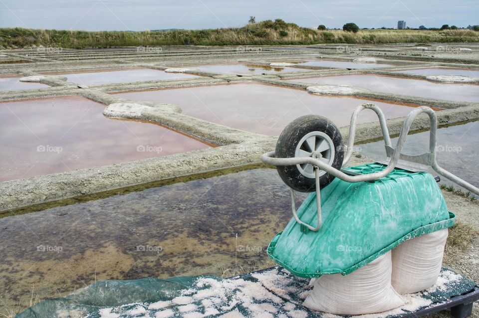 Salt evaporation ponds in Guérande