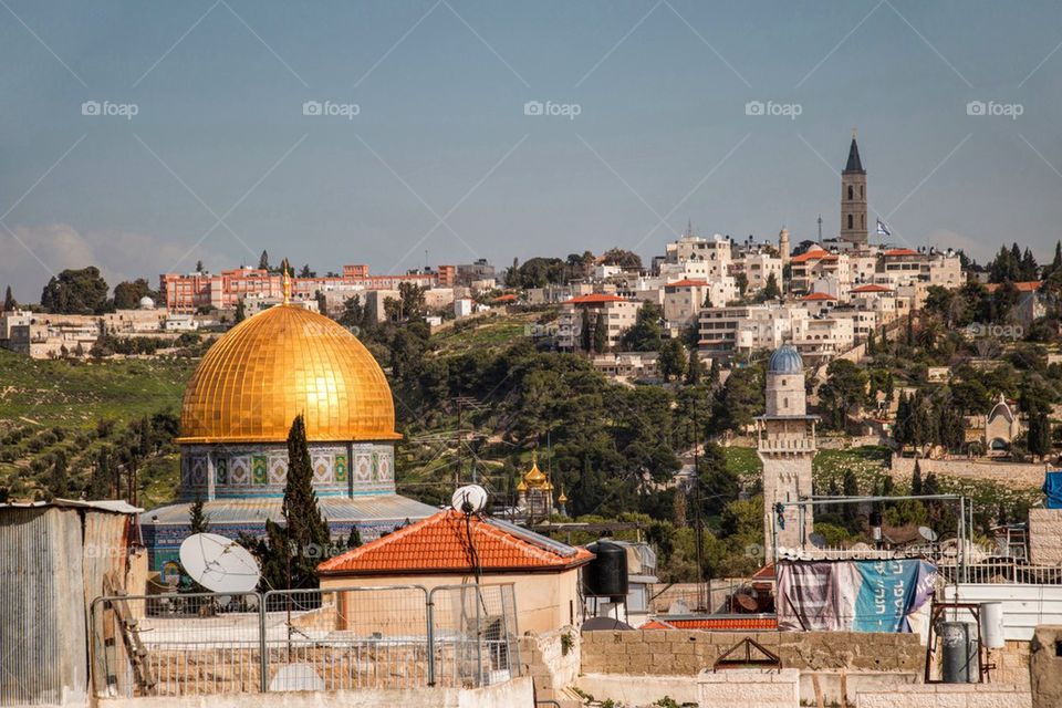 Israel, jerusalem, view of old city