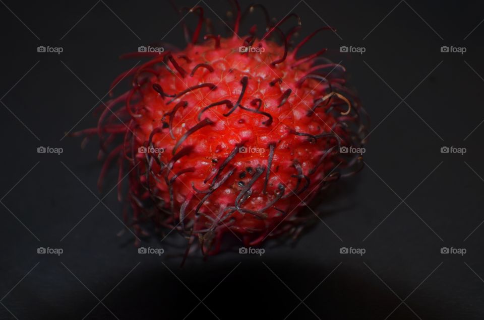 Rambutan fruit 3d view