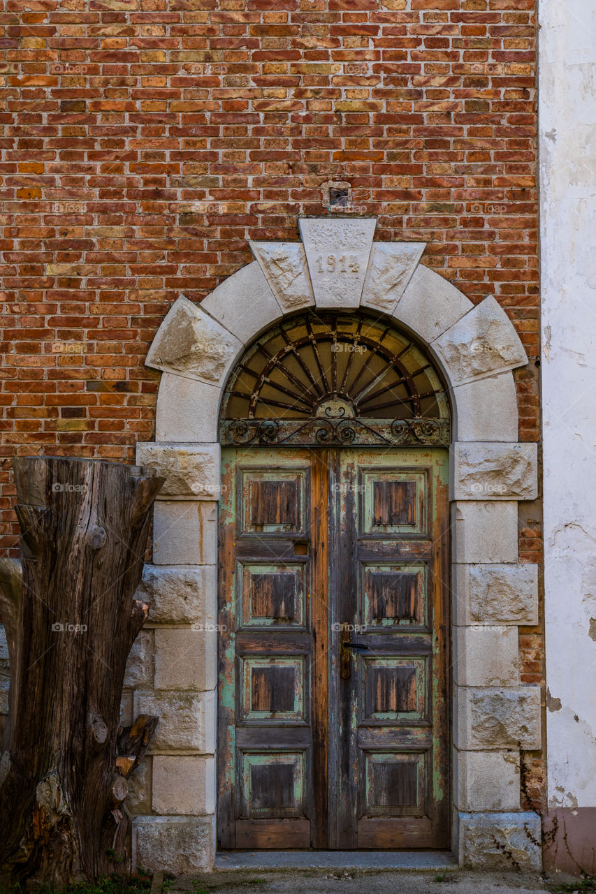 Old wooden door