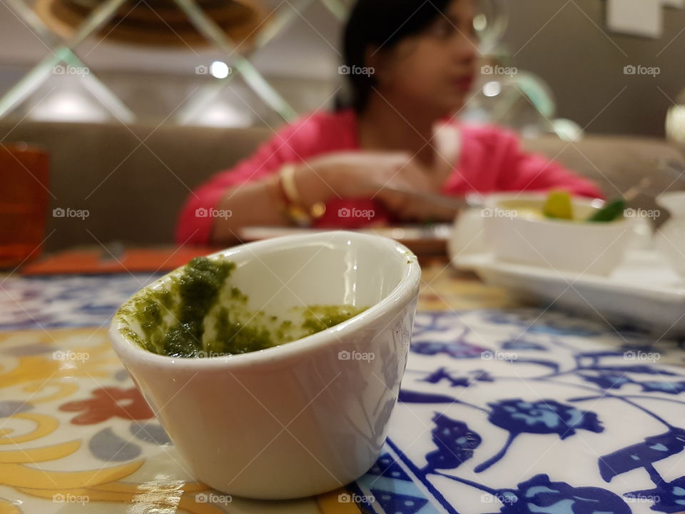 Dining in a restaurant