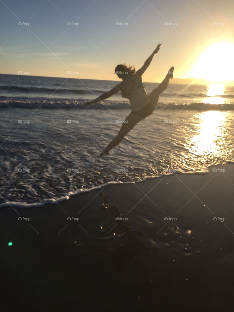 Dancing by the ocean