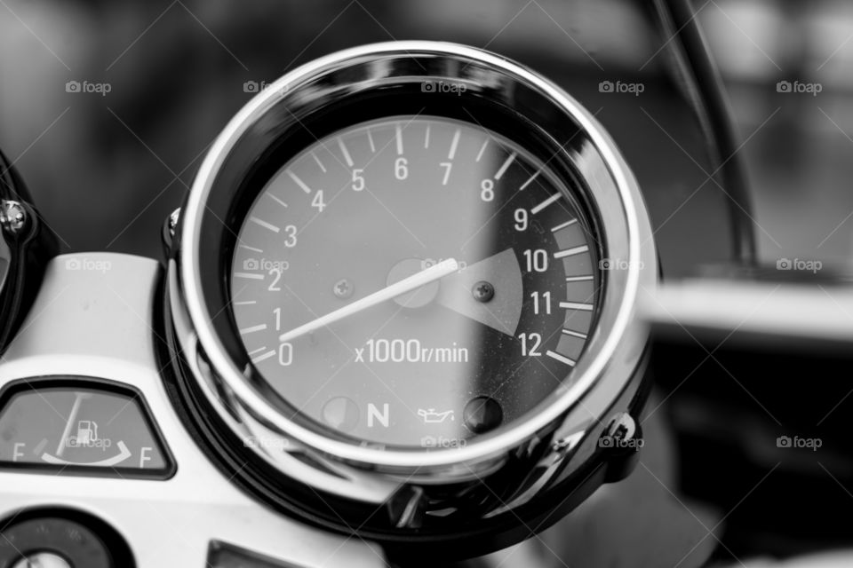 Kawasaki zephyr motorcycle. tachometer and speedometer