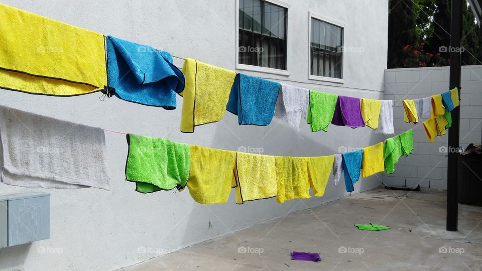 rags air drying