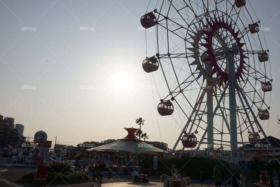 Amusement park silhouette 