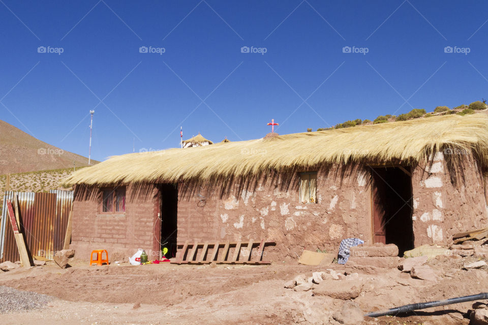 Simple house in Atacama Desert Chile.