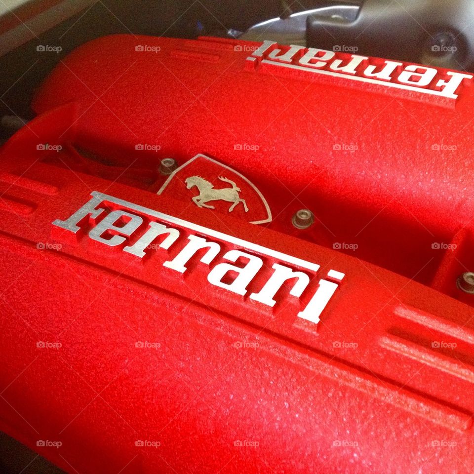 Ferrari supercar engine