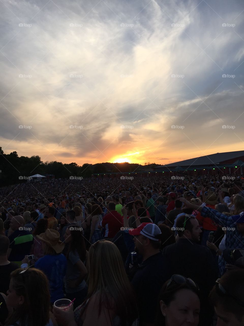 Music at Sunset. Enjoying some good music by The Zac Brown Band. It was a great turnout down at riverbend music center. 