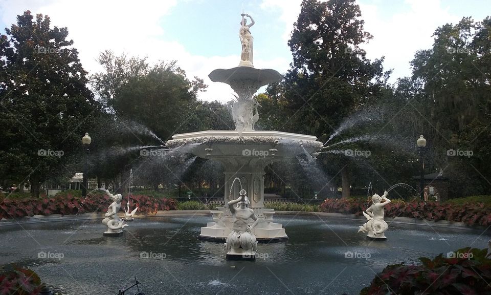 Savannah Fountain in Square