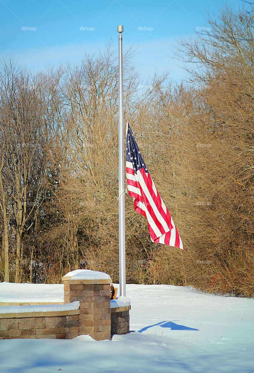 American Flag half mast