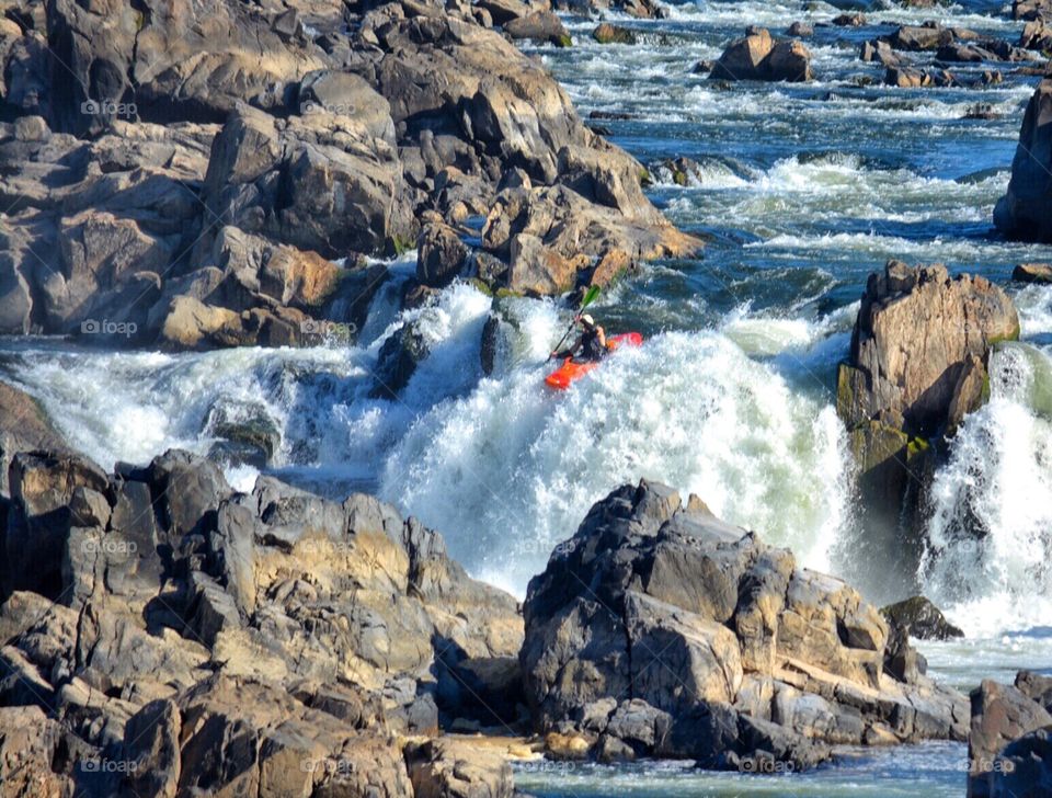 Kayaking in the falls