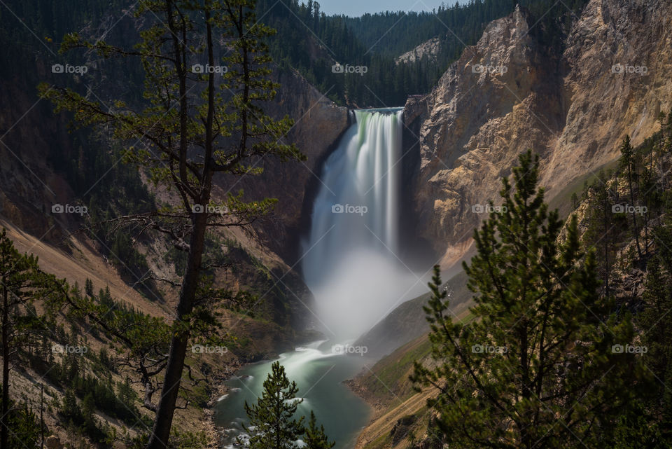 Waterfall in Yellowstone National Park 