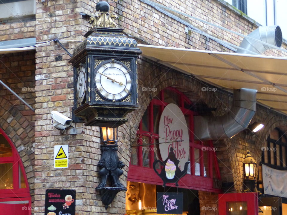 Clock at Camden Market, London