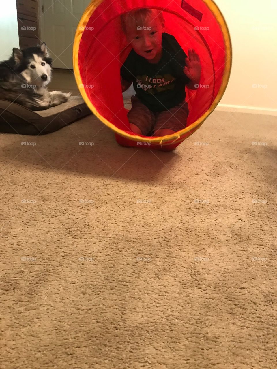Playing in the tube 