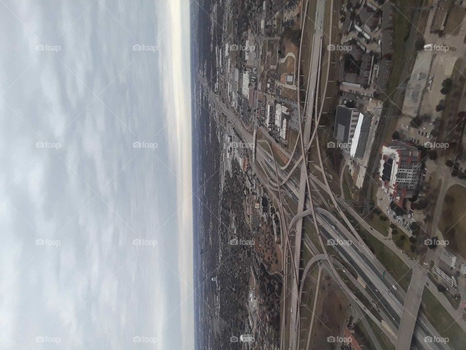 Aerial view of highways