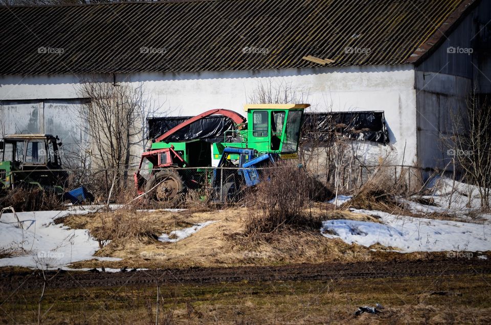 tractor on the farm