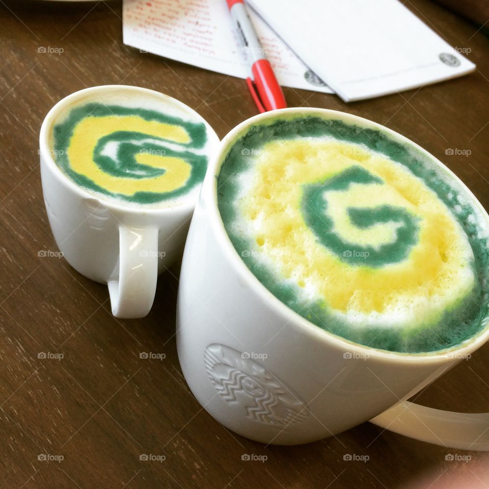Packers latte art