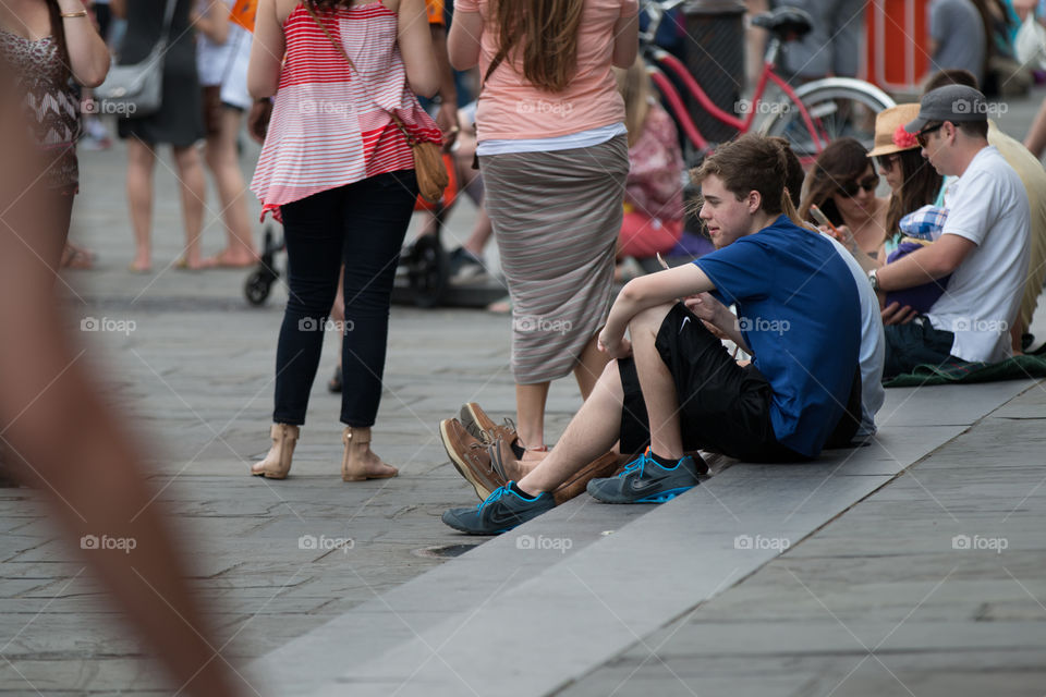 People on the street 