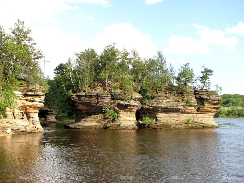 Cliffs on water