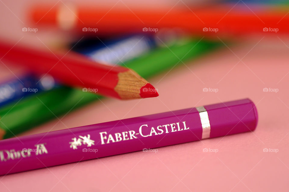 Faber Castell on Pink