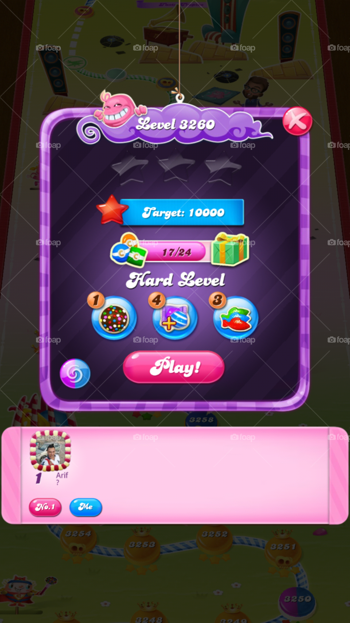 my lavel in candy crush
