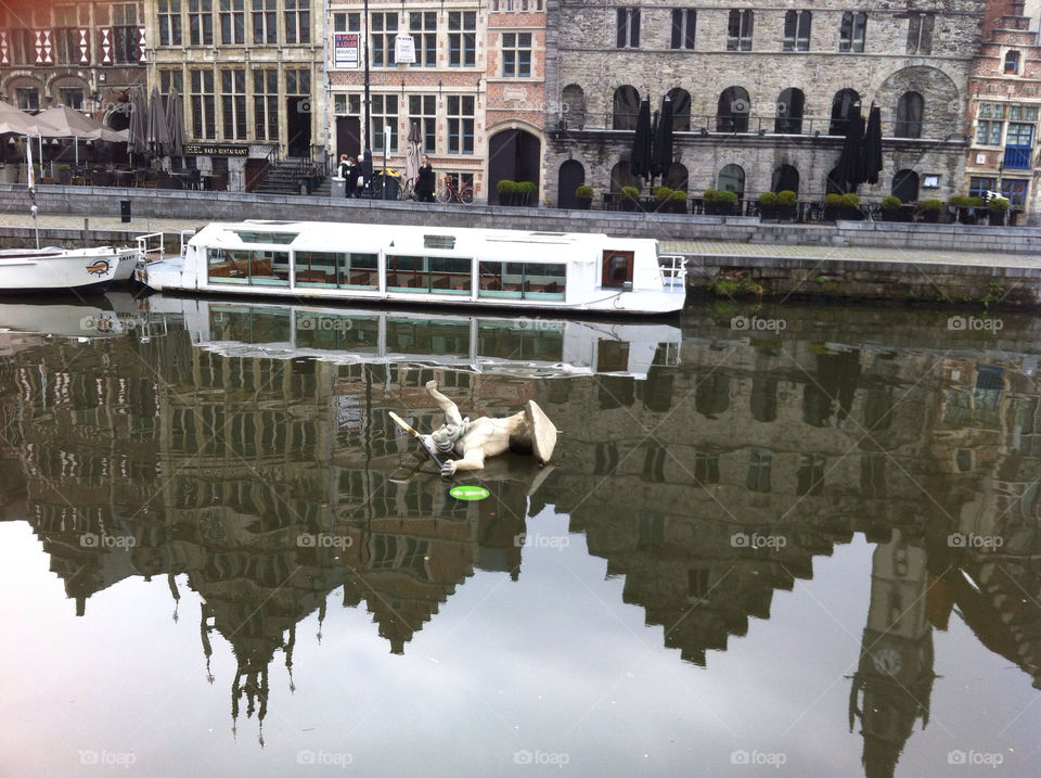 boat reflection gent by mos2566