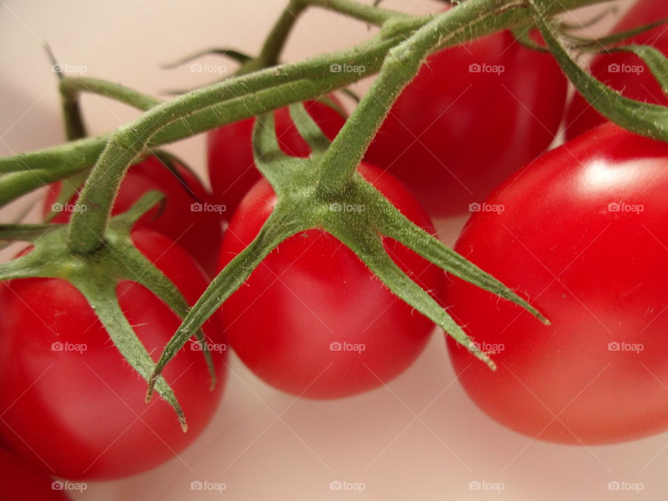 cherry tomatos in macro