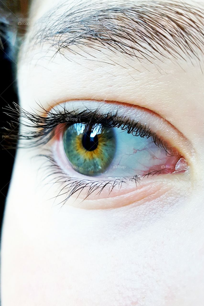 Kid's eye close-up