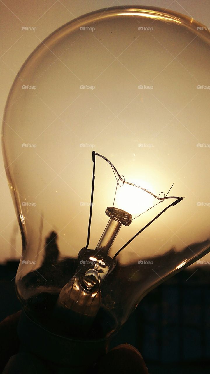 Light bulb closeup view
