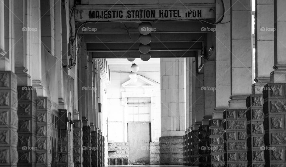 Walk way at train station 