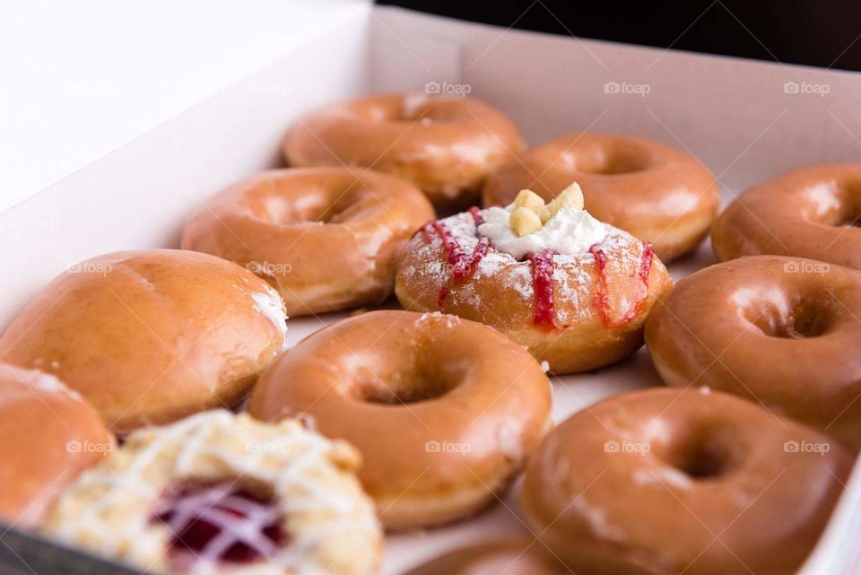 a box of fresg donuts