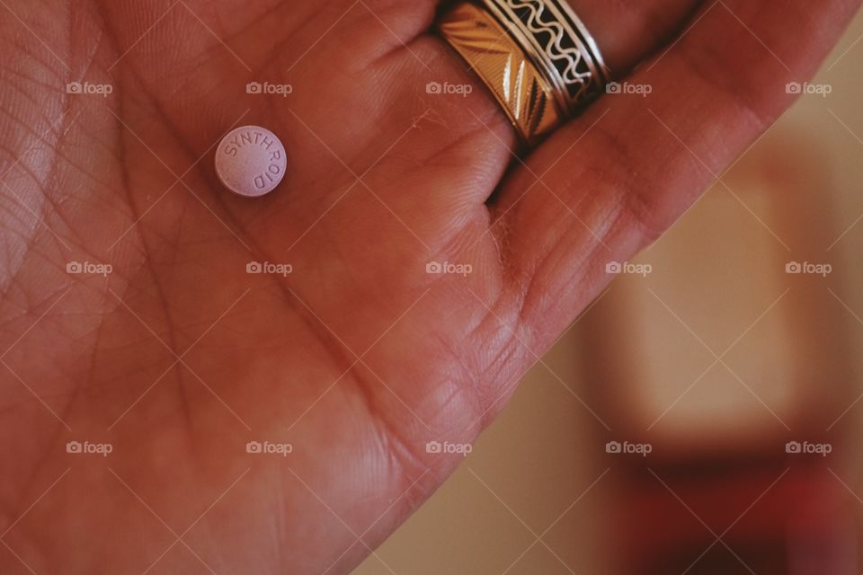 Daily Routines, Taking A Pill, Synthroid Pill In Hand, Prescription Pill In Hand, Taking Prescription Pills, Morning Routine